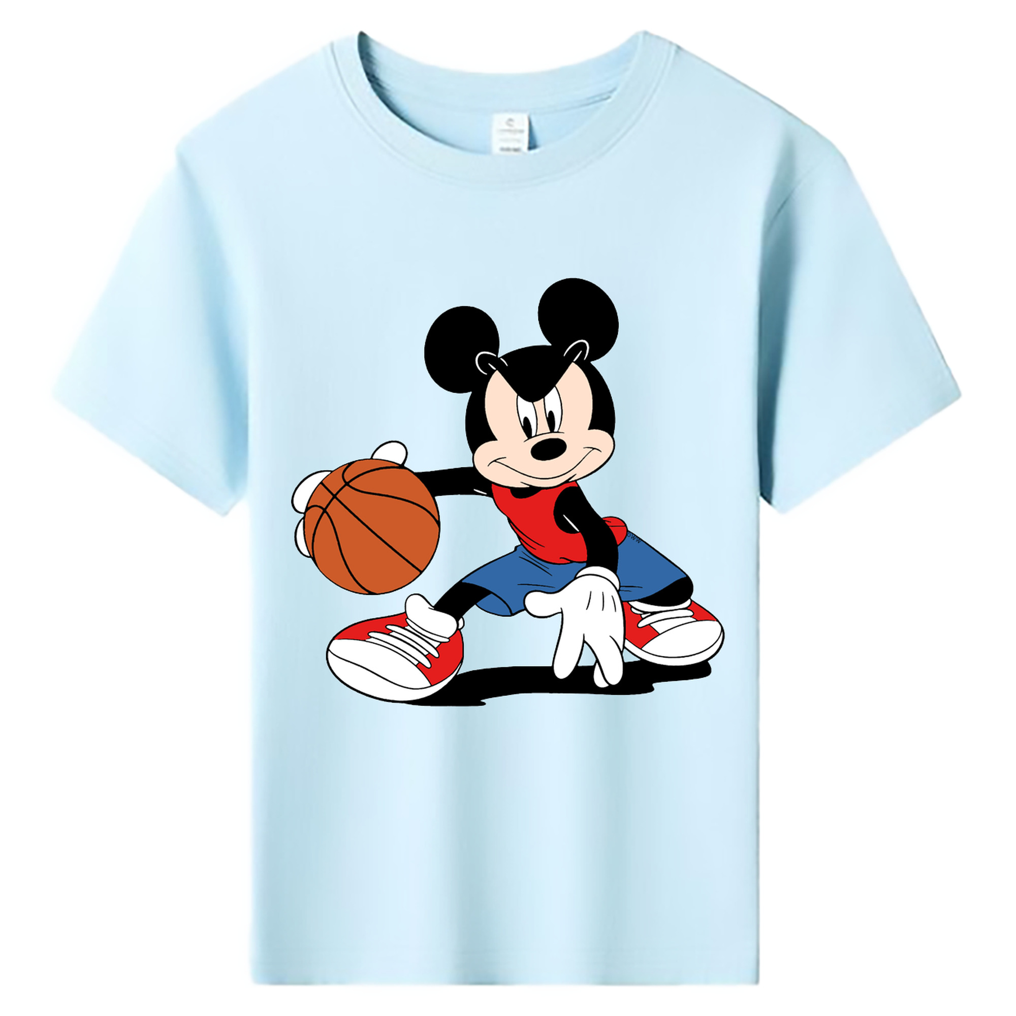 ミッキーマウス Mickey Mouse 綿100％キッズTシャツ（フロントプリント）